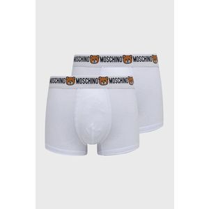 Boxerky Moschino Underwear pánske, biela farba vyobraziť