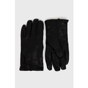 Semišové rukavice UGG pánske, čierna farba vyobraziť
