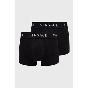 Boxerky Versace (2-pak) pánske, čierna farba vyobraziť