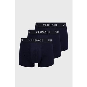Boxerky Versace (3-pak) pánske, tmavomodrá farba vyobraziť