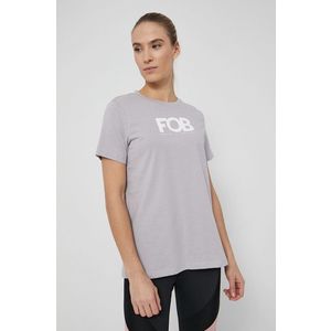 Bavlnené tričko 4F šedá farba vyobraziť
