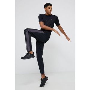Nohavice Calvin Klein Performance pánske, čierna farba, s potlačou vyobraziť