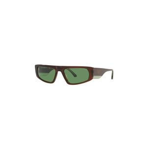 Slnečné okuliare Emporio Armani pánske, hnedá farba vyobraziť