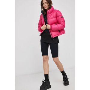 Páperová bunda Superdry dámska, ružová farba, zimná vyobraziť