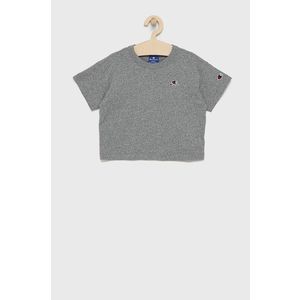 Detské bavlnené tričko Champion 404232 šedá farba vyobraziť