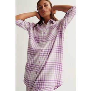 Pyžamová košeľa Undiz dámska, ružová farba vyobraziť