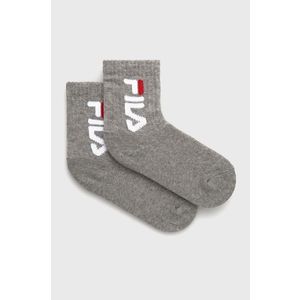 Detské ponožky Fila (2-pack) šedá farba vyobraziť
