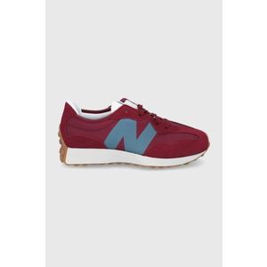 Detské topánky New Balance GS327HE1 bordová farba vyobraziť