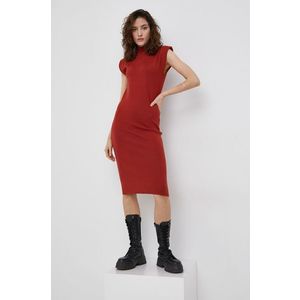 Šaty Vero Moda červená farba, mini, rovné vyobraziť