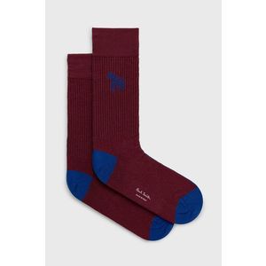 Ponožky PS Paul Smith bordová farba vyobraziť