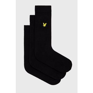 Ponožky Lyle & Scott (3-pack) čierna farba vyobraziť