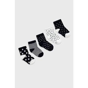 Detské ponožky OVS (5-pack) čierna farba vyobraziť