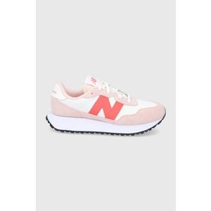 Detské topánky New Balance GS237PK1 ružová farba vyobraziť