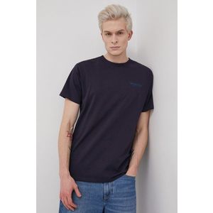 Bavlnené tričko Premium by Jack&Jones tmavomodrá farba, jednofarebné vyobraziť