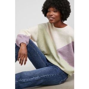 Vlnený sveter Answear Lab dámsky, béžová farba vyobraziť