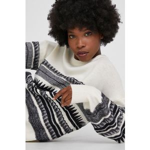 Vlnený sveter Answear Lab dámsky, béžová farba vyobraziť