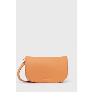 Kožená kabelka Marc O'Polo oranžová farba vyobraziť