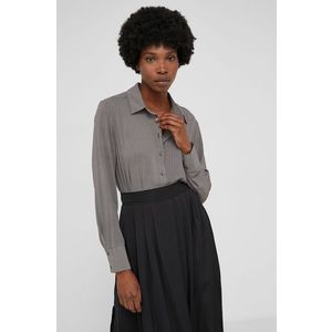 Košeľa Answear Lab dámska, čierna farba, regular, s klasickým golierom vyobraziť