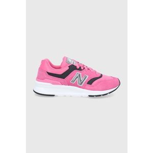 Topánky New Balance CW997HLL ružová farba, na plochom podpätku vyobraziť