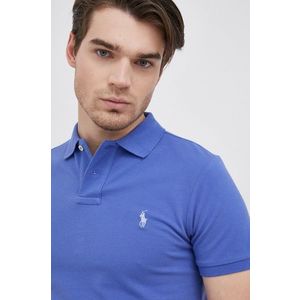 Bavlnené polo tričko Polo Ralph Lauren jednofarebné vyobraziť