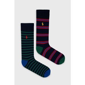 Ponožky Polo Ralph Lauren (2-pack) tmavomodrá farba vyobraziť