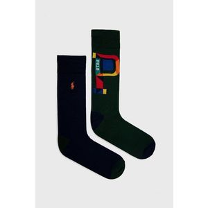 Ponožky Polo Ralph Lauren (2-pack) zelená farba vyobraziť