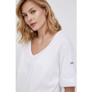 Bavlnené tričko G-Star Raw biela farba vyobraziť