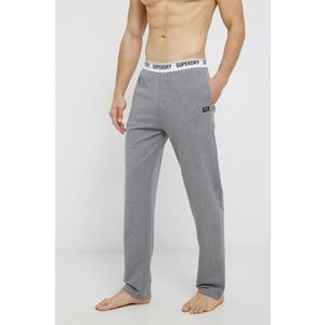 Pyžamové nohavice Superdry šedá farba, melanžové vyobraziť