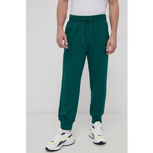 Bavlnené nohavice adidas Performance H45375 pánske, zelená farba, jednofarebné vyobraziť