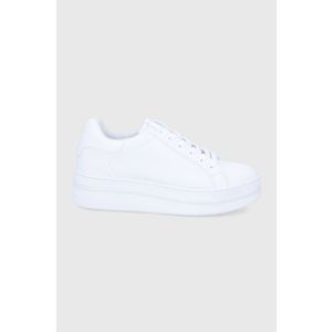 Topánky Guess biela farba, na platforme vyobraziť