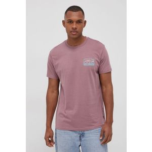 Bavlnené tričko Billabong ružová farba, s potlačou vyobraziť