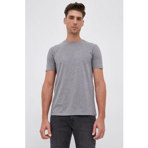 Bavlnené tričko GAP šedá farba, jednofarebné vyobraziť