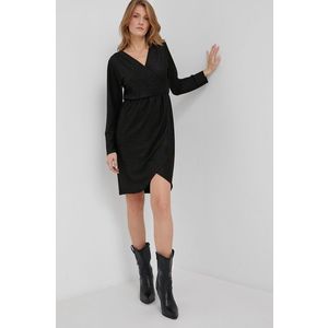 Šaty Answear Lab čierna farba, mini, priliehavé vyobraziť