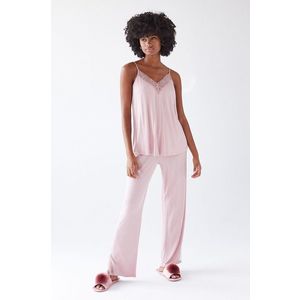Pyžamo Women'secret ružová farba, čipkované vyobraziť