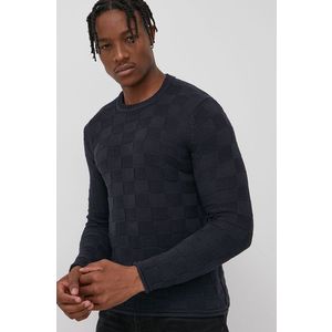 Bavlnený sveter Only & Sons pánsky, tmavomodrá farba, ľahký vyobraziť