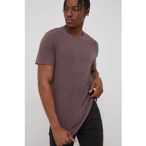 Bavlnené tričko Only & Sons fialová farba, jednofarebné vyobraziť