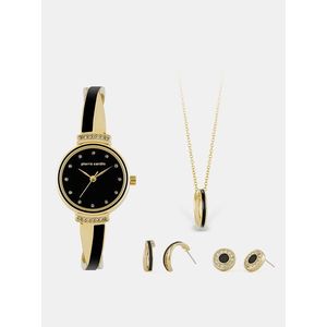 Sada dámskych hodiniek s nerezovým remienkom a šperkov v zlatej farbe Pierre Cardin vyobraziť
