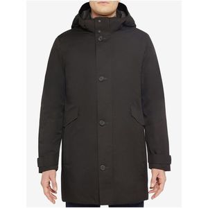Čierna pánska predĺžená zimná bunda s kapucou Geox Clintford vyobraziť