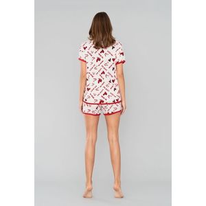 Dámske pyžamo Italian Fashion Emócia - bavlnená Červeno-biela XL(42) vyobraziť