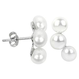 JwL Luxury Pearls Strieborné náušnice s tromi pravými perlami JL0283 vyobraziť