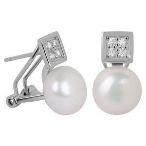 JwL Luxury Pearls Nádherné náušnice s pravou perlou a kryštály JL0430 vyobraziť