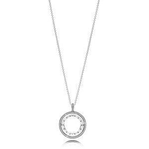 Pandora Luxusný strieborný náhrdelník s obojstranným príveskom 397410CZ-60 (retiazka, prívesok) vyobraziť