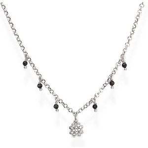 Amen Originálne strieborný náhrdelník so zirkónmi a kryštály Romance CLQBNZ vyobraziť