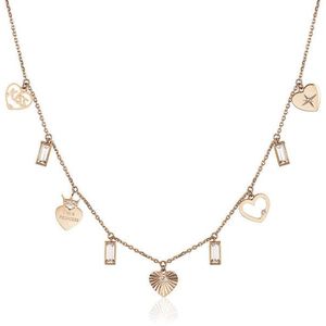 Brosway Ružovo pozlátený oceľový náhrdelník s príveskami Chant BAH08 vyobraziť