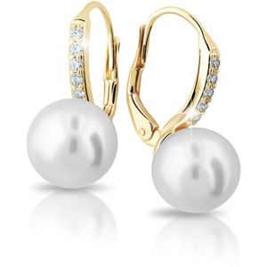 Cutie Jewellery Exkluzívne zlaté náušnice s pravými perlami a zirkónmi Z6432-3122-50-10-X-1 vyobraziť