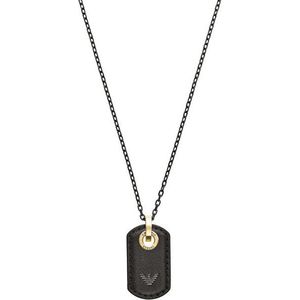 Emporio Armani Dizajnový pánsky náhrdelník s koženým príveskom EGS2706710 vyobraziť