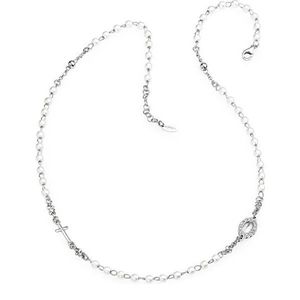 Amen Strieborný náhrdelník s perlami Rosary CROBBZ-M3 vyobraziť