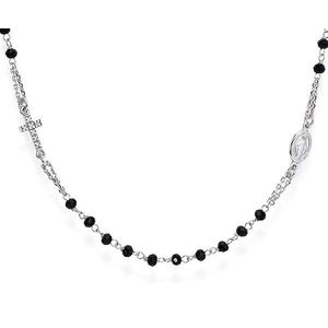Amen Nadčasový strieborný náhrdelník s čiernymi kryštálmi Rosary CROBNZ3 vyobraziť