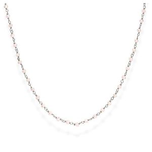 Amen Nežný strieborný náhrdelník s ružovými kryštálmi Romance CLBR45 vyobraziť