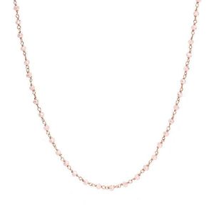 Amen Nežný pozlátený náhrdelník s ružovými kryštálmi Romance CLRR 45 cm vyobraziť